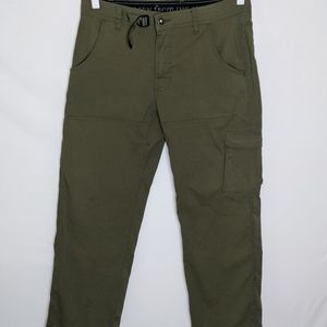 Prana Stretch Zion Pants Green 30x30 Fishing Men's Cargo Breathable Hiking
